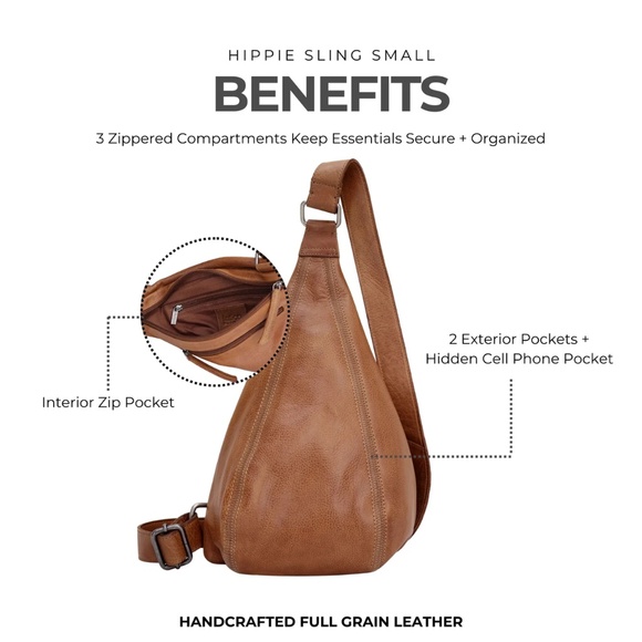 Brand New With Tags Latico Leathers Hippie Sling Small - Picture 4 of 5